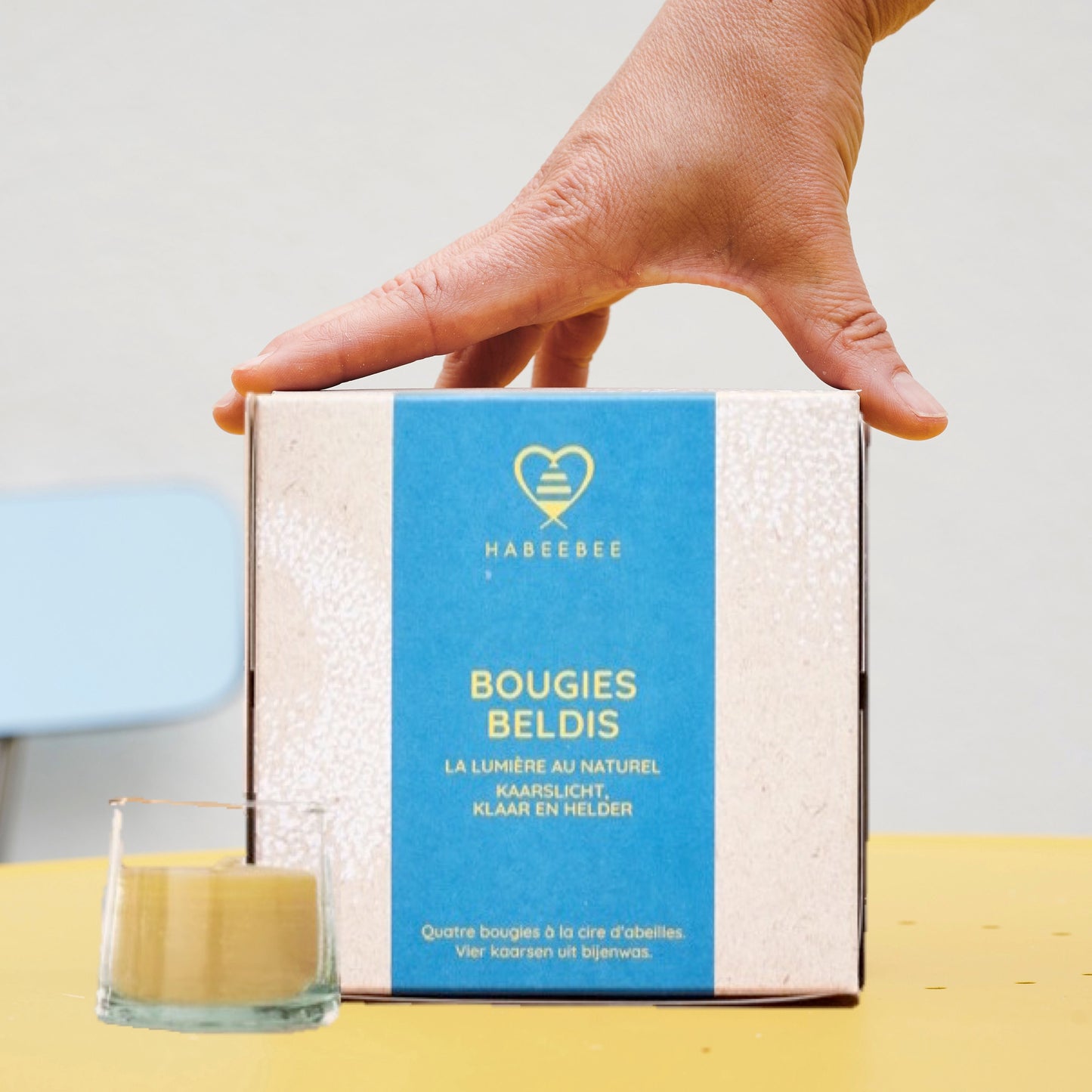 Coffret bougies naturelles cire d'abeille écoresponsable