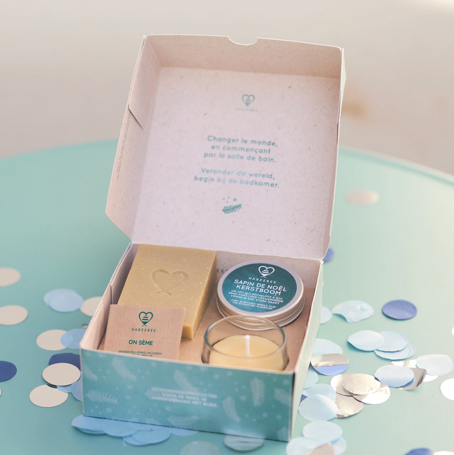 Box cadeau noël éco-responsable bio à la cire d'abeille