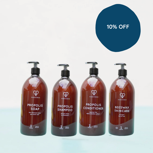 Pack Famille : Savon, Shampoing, Conditioner et Lait hydratant 1L